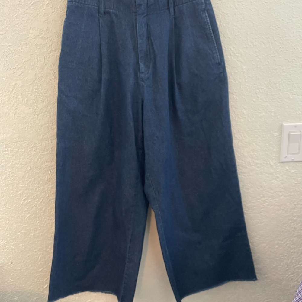 Uniqlo Wide Trouser Cropped Jeans Sz 2